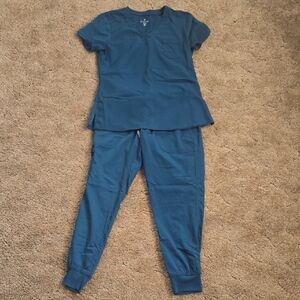 Caribean Blue Scrub Set